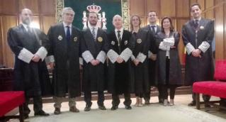 El magistrado Alfonso Gómez Rodríguez con la Sala de Gobierno del TSJ de Castilla-La Mancha